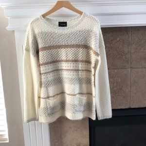 Cream and metallic sweater